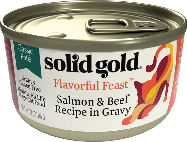 Solid Gold Flavorful Feast Salmon & Beef Recipe In Gravy